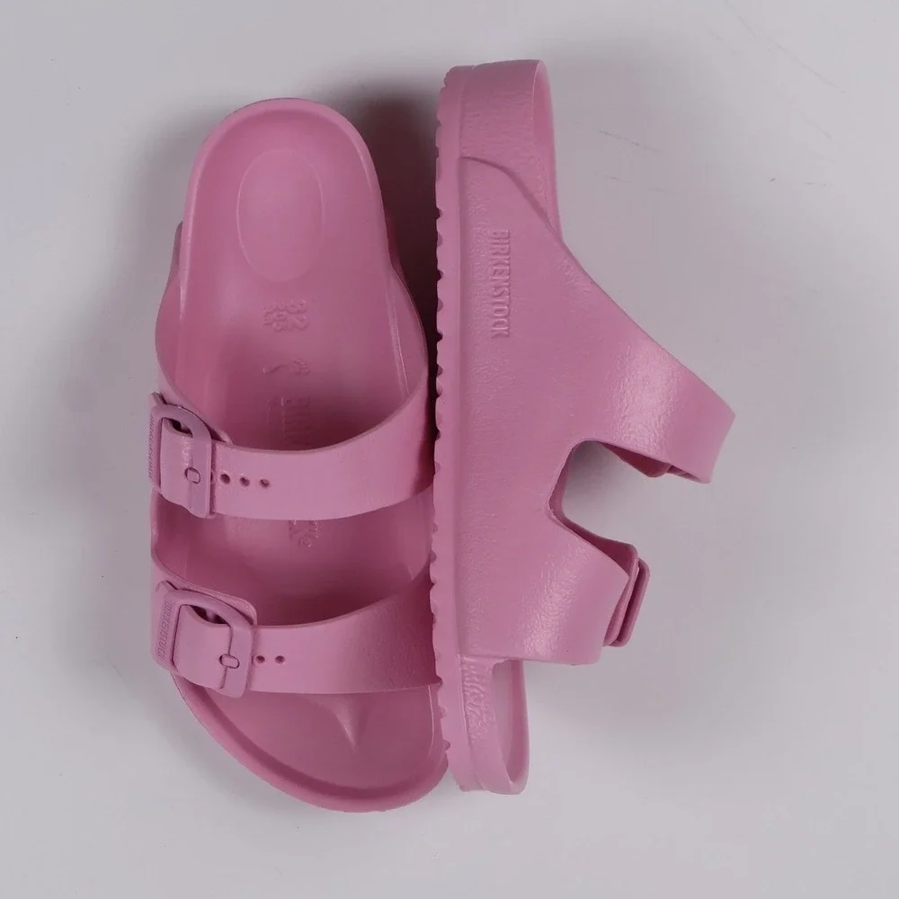 Birkenstock Arizona EVA Kids Sandals Fondant Pink Solid Size 32 NWT